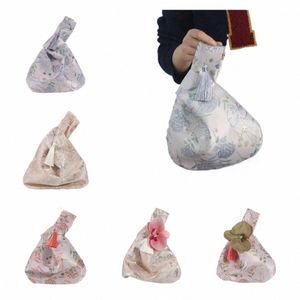 sacchetti di stoccaggio sacca cosmetica temperamento tassel knot borse da polso piccolo oggetto sacchetto Chegsam Accories Nuova borsa in stile cinese L3DV#