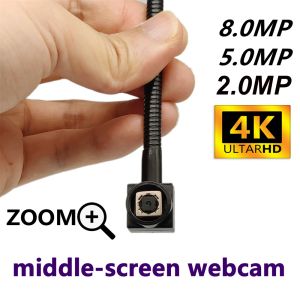 Lens Webcam Middle Screen 4K IMX179 8MP 5MP 2MP UHD Auto Focus Low LUX Mini USB Cam Flipped Sucker 15x15mm Miniature USB Camera Audio