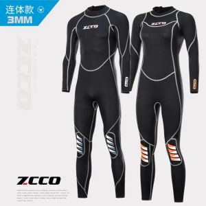 Tillbehör 2023 Ny 3mm Neopren Wetsuit Men Surf Scuba Diving Suit Underwater Fishing Spearfishing Kitesurf Badkläder Våt kostymutrustning