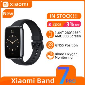 Wristbands Xiaomi Mi Band 7 Pro Smart Bracelet 1.64'' AMOLED Screen Blood Oxygen Fitness Traker Mi Smart Band 7 Pro GPS 5ATM Waterproof