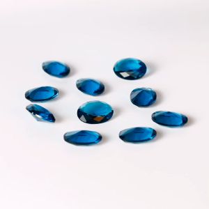 Pedras preciosas novas chegadas 8.59ct pavão azul safira de alta qualidade 13x18mm oval para pedras preciosas soltas Acessórios de jóias diy 10 pcs/set atacado