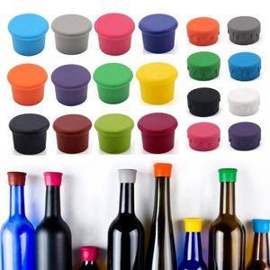 Vinho de vinho de vinho tinto Tampa de garrafa de garrafa de capa colorida para garrafas de vinho lacradas garrafas de cerveja Champagne Stoppersfood Silicone Bar Tools T9I002622