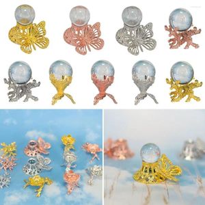 Decorative Figurines DIY Ornaments Craft Gift Home Decoration Crystal Ball Display Stand Sphere Support Butterfly Base Holder
