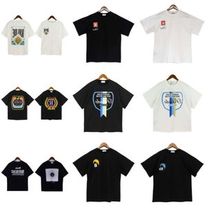 verão rhude tshirt street rhude letra simples impressão de camiseta versátil de manga curta versátil