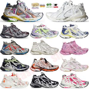 2024 Track Runners Sneakers 7.0 7.5 Designer Casual Shoes Platform Brand Graffiti White Black Deconstruction Transmit Women Men Tracks Trainers Runner 7 Tess s.Gomma