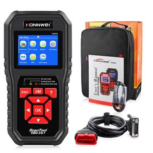 Per Konnwei KW850 OBD2 Auto Diagnostic Scanner Strumenti OBD 2 Strumento diagnostico automatico Controllo motore Auto Scanner Codice Scanner Reader Black