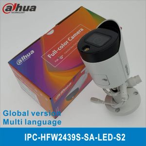 Lens Ücretsiz Kargo Dahua ipchfw2439SSaleds2 4MP Yerleşik mikrofon ip kamera 24 saat tam renkli ip67 wdr kurşun kamera