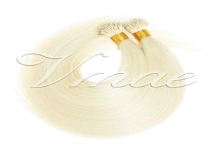 Extensões de cabelo humano de nano anel VMAE Europeias Cabelo russo indiano reto 100g preto 1001 60 loiro desenhado um doador Raw 5576290