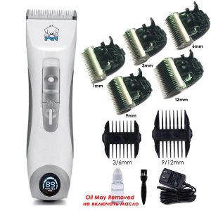 Clippers CP9600 Clipper Köpekler Profesyonel LCD Ekran Pet Kedi Clippers Elektrikli Tımarlama Düzeltici Şarj Edilebilir Saç Kesimi Makine Hayvanları