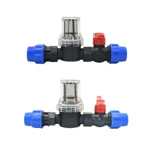 Purifiers 25mm 32mm PE -rörfilter med snabb anslutning 80 Mesh Filter Garden Farm Plastic Water Pipe Drip Irrigation Adapter