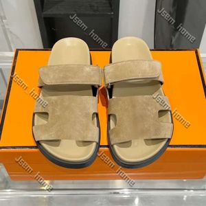 Summer Luxury H Designer Sandals Men Platform Slides Oran Women Sandale Men Slipper Shoes Bottom Päls Flip Flops Casual Beach de Chypre Sandaler Läder med Box 849