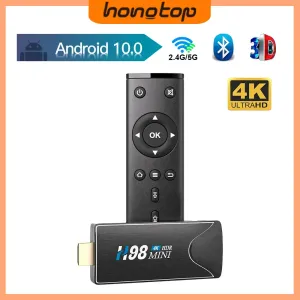 Stick HONGTOP Mini TV Stick Android 10 4K HD 2G 16G TV Box 2.4G 5G Dual Wifi Smart TV Box H.265 Media Player TV Receiver Set Top Box