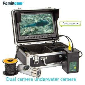 Accessories WF21 Dual camera Underwater Fishing Camera Double Lamp 8LED 9" Inch 15M 30M Night Vision 92 Degrees Sea /Ice Camera