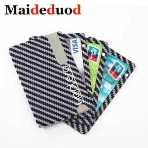 Holders New Carbon Fiber Wallet Cash Card Holder Business Wallet Credit Card Protector Case Pocket Purse Removable magnetic card sleeve