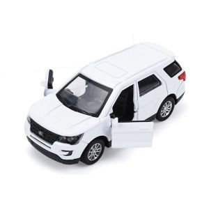 Car 1:36 Ford Explorer SUV Alloy Car Model Diecast & Toy Metal Offroad Vehicles Car Model Sound and Light Simulation Childrens Gift
