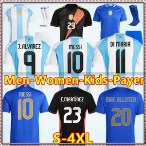 2024 Argentina Soccer Jerseys Messis Otamendi de Paul Argentina National Team Copa Dybala Martinez Kun Aguero Maradona Football Shirts 24 25 Men di Maria Kids Kits