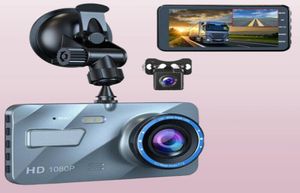 4quot 25D HD 1080p Dual Lens Car DVR Video Recorder Dash Cam Smart Gsensor Bakkamera 170 graders vidvinkel Ultra HD Resoluti1053714