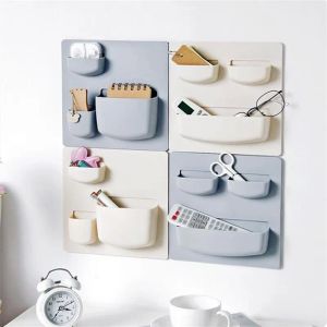 Taschen Kleber Wandlagerständer Haushalt nicht perforierte Wandhänge Küche Sorting Rack kreatives Wohnzimmer Lagerausrüstung