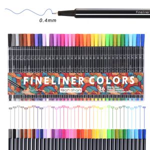 Pens 24/36 Colors School Gel Pen Set Micron Line Sketch Gelpen Colored 0.4mm Coloring Art PorousPoint Pens Japan Drawing Marker Gift