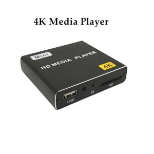 Игрок Mini 4K Bluray HD Media Player Поддержите горизонтальный и вертикальный экранный телевизионный проектор U Disk SD Card Ppt Car Home Ad Видеаплеер