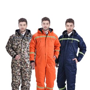 Tillbehör Vinterarbetskläder Bomull vadderad Jumpsuit Fishing Suit Antifouling Hållbara overaller Workshop kostym Tjocka kylförvaringar