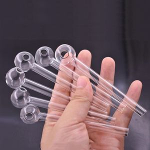 500pcs Glasöl Brenner Pfeife Shisha 4inch trockener Kräuterlöffel Pyrex Handglasrohre für Rauchzubehör Tabakwerkzeug günstigster Preis