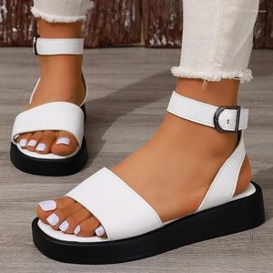 Casual Shoes Women Sandals Ankle Strap Summer For Heels Platform Female Soft Heeled Sandalias Mujer