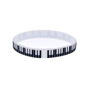 100 st piano key silikongummi armband bra att använda i alla fördelar gåva för musik fans287c