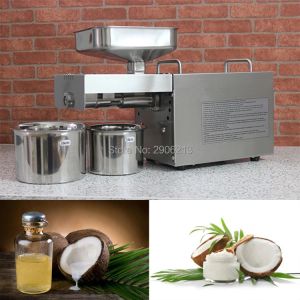 Прижимные прижимы из нержавеющей стали. Автоматическая домашняя кокосовая масляная машина для кокосового масла, машина с холодным кокосовым маслом.