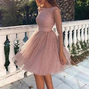 Casual klänningar sexiga paljetter lång klänning rosa hög midja maxi genomskinliga kvinnor rygglös sommar kvinnlig kväll fest strand vestidos