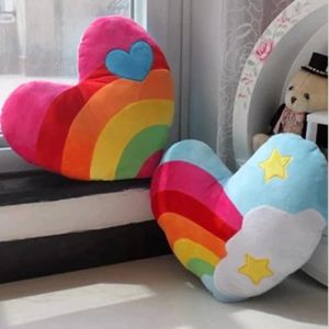 Dolls Heart Shape Throw Pillow Cushion Stuffed Plush Doll Toy Gift Sofa Cushion Throw Pillow Decorative Cushion Wedding Decoration