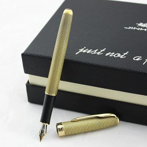 Pens Classic Iraurita Fountain Pen 0,5 mm Pens de luxo Jinhao 601 Caixa de presente Set Office School Supplies