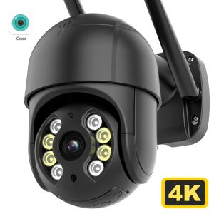 Steuerung 8MP 4K IP -Kamera 5MP Speed Dome Auto Tracking PTZ Camera Outdoor Smart Home Wireless WiFi Camera ICSEE CCTV -Überwachungsmonitor