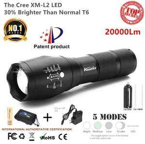 G700/E17 20000lm x800 Shadowhawk L2 de alta potência LED ZOOM LED LED LANTHLOOK LANTERN LAVERN LUZ DE VIAGENS 18650 Recarregável6383114