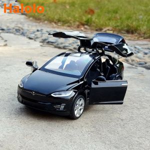 Auto halolo new1: 32 Tesla Model X Model3 Modello di auto in lega di auto per veicoli giocattolo giocattoli giocattoli per bambini per bambini Gifts Boy Toy