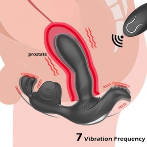 Vibratori anali di controllo telecomando wireless maschio Massager Scrotum Testicolare Perineo Massage Butt Cugga Sex Toys per uomini Gay 240412