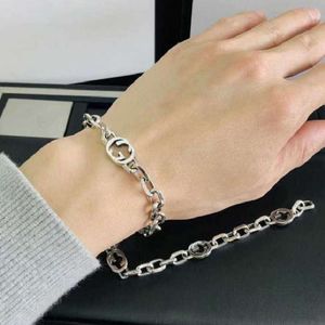 Popular europeia 925 Sterling Silver Bracelet Mody Men and Women Casal Bracelet Nice Good QQ