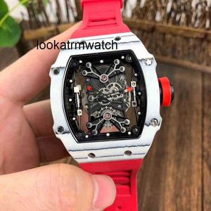 Luxury Watch Superclone Wristwatch Milles Designer White Carbon Fiber hela automatisk mekanisk klocka ihålig ifho