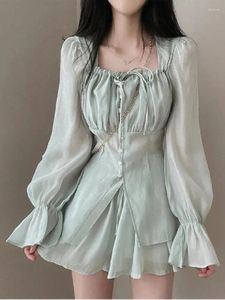 Moda coreana de trajes femininos Dois conjuntos de 2 peças roupas de manga longa Camisa de proteção solar blusas Bloups Casual Casual Casual Casual