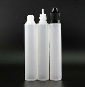 Bottiglie di contagocce superiore 30 ml con cappuccio di sicurezza a prova di bambino capezzoli a forma di penna materiale plastico LDPE per liquido