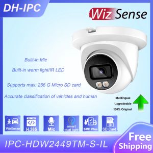 Lens Dahua 4MP Full Color Wizsense IP Camera IPCHDW2449TMSIL 8MP IPCHDW2849TMSIL INBAU MIC CCTV -Überwachungsnetzwerk Kamera