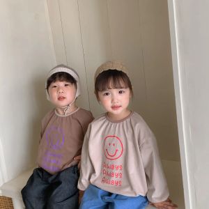 Blazers Spring Autumn Cartoon Cotton Loose Tops for Kids 2022 Cotton Casual Long Sleeve T Shirts