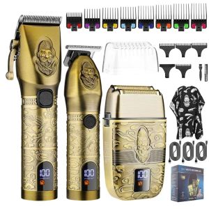 Clippers Resuxi 730 Hair Clipper и Electric Shaver Установите все металлическое масла для корпуса Электрическое триммер, наталкивающая резьба и набор для бритья