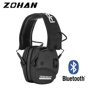 Tillbehör Zohan hörlurar Electronic 5.0 Bluetooth Earmuffs Shooting Ear Protection for Hunting Buller Reduction Professional Tactical