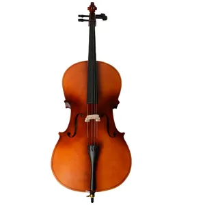 4/4 akustische Cello -Hülle Bogenkolbenholz -Holzfarbe