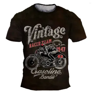 Magliette da uomo a magliette vintage per motociclisti maschili a maniche corte grafica abbigliamento hip hop donna top top tee harajuku