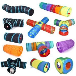 Toys Cats Tunnel Foldable Pet Cat Toys Kitty Pet Training Interactive Fun Toy Tunnel Bored For Puppy Kitten Rabbit Play Tunnel Tube