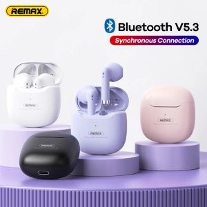 Hörlurar remax TWS trådlöst Bluetooth 5.3 headset IPX5 Vattentäta hörlurar Öronknoppar i öron Mini Pods Trådlös hörlur för iPhone 15