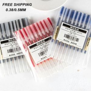 Stifte 10pcs/5pcs Set 0,38/0,5 mm Gel Pen Mujis Gel Ink Ball Point Pen Japan Kawaii Stationery Schwarz/Blau/Rote Student Office Signature