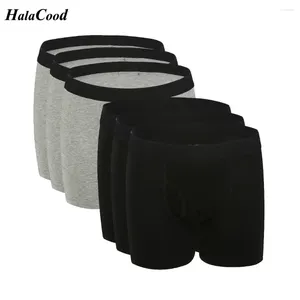 Underpants 4Pcs/lot Long Boxers Mens Large Underwear Cotton Quality Fashion Panties Male Home Casual Compression Brand Man